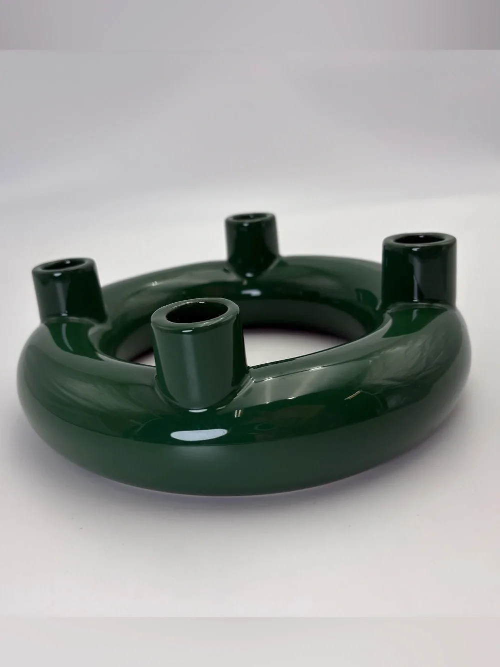 IKEA Vinterfint Dark Green Ceramic Candle Holder
